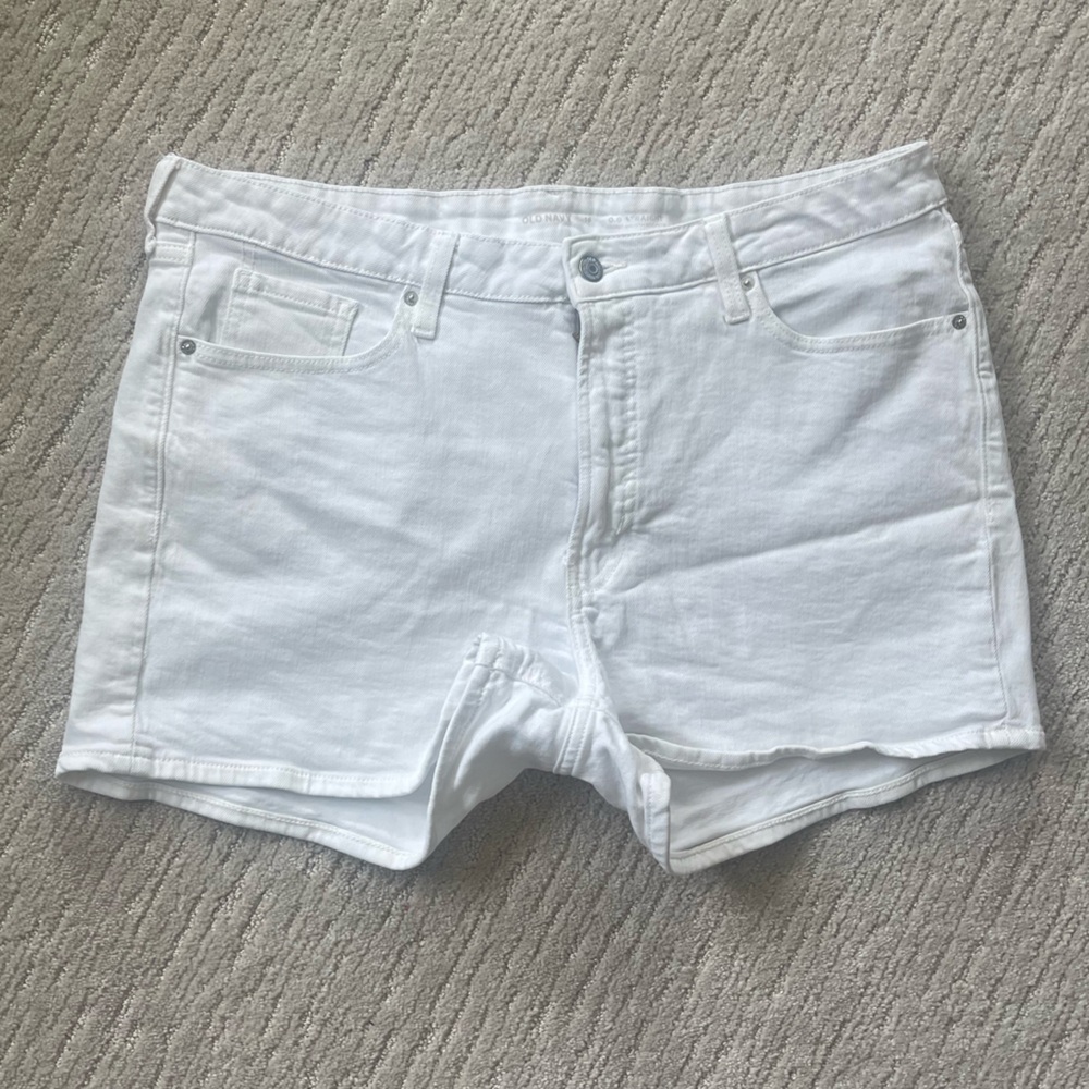 White Jean Shorts